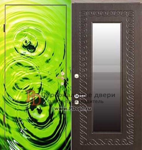 Дверь входная с зеркалом З-012