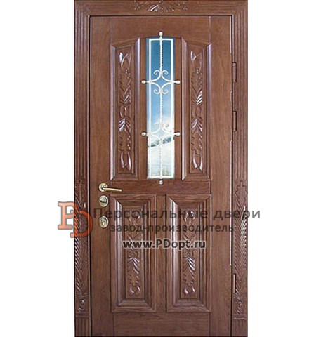 Дверь входная со стеклопакетом С-002