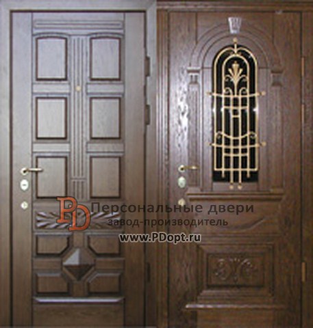 Дверь входная со стеклопакетом С-004